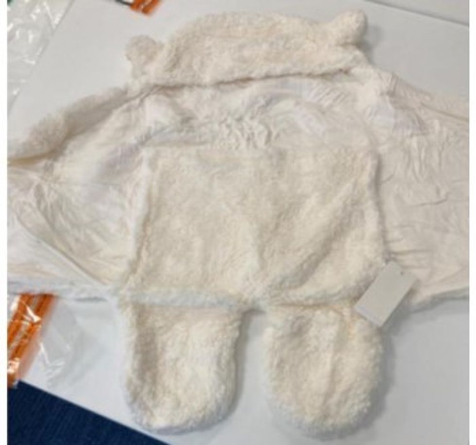 0-12M Newborn Wrap Blanket Teddy Baby Sleeping Bag sold via eBay (2503-0101)