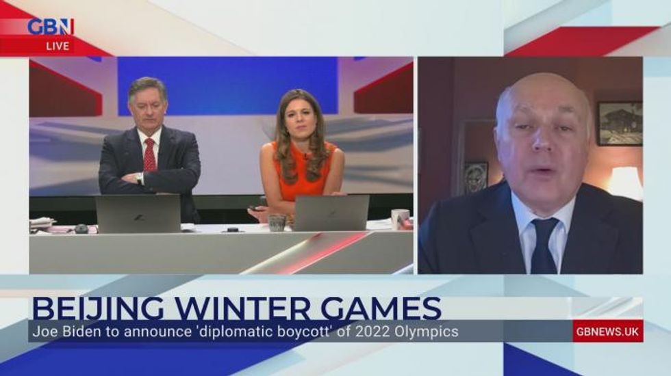 Iain Duncan Smith says the UK should boycott the 2022 Chinese Winter Olympics after human rights violations