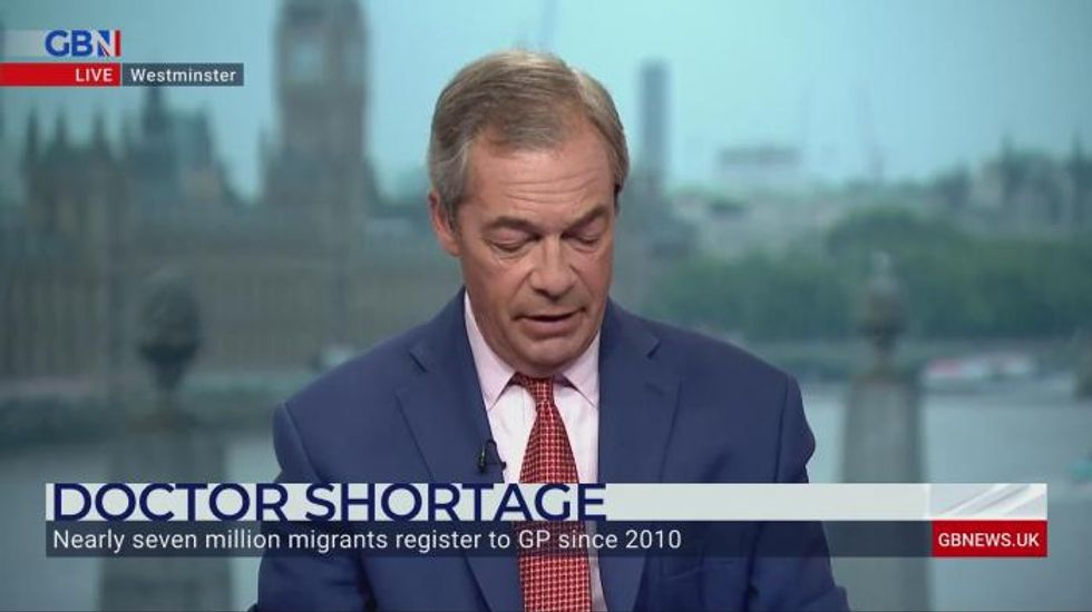 Nigel Farage guest highlights how 'we don't know' how many migrants are in UK as it's revealed 7 million have registered with GP on NHS