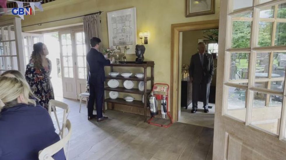 Prince Charles swings into Jubilee celebrations surprising tea party guests at Highgrove
