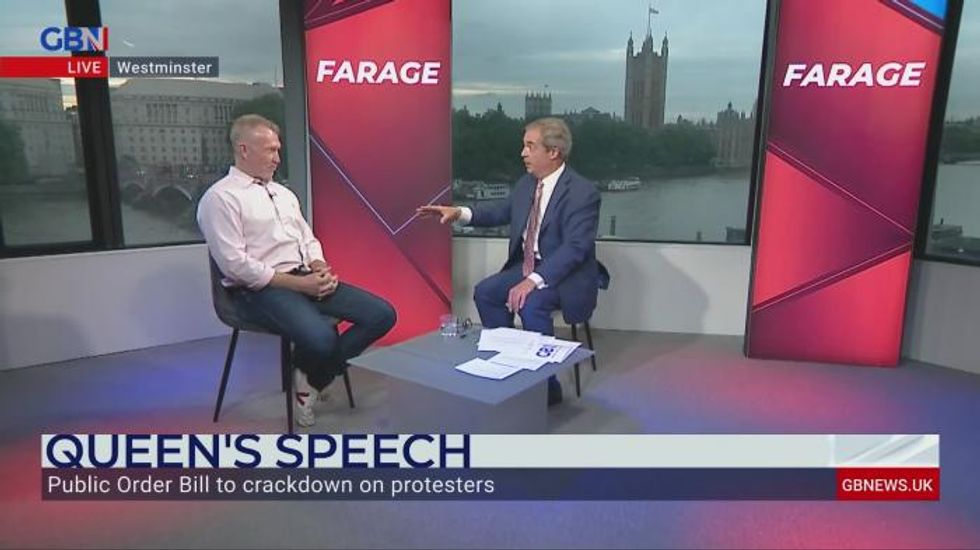 Nigel Farage shuts down Insulate Britain protester: 'I'm not going to apologise for something we did 200 years ago'