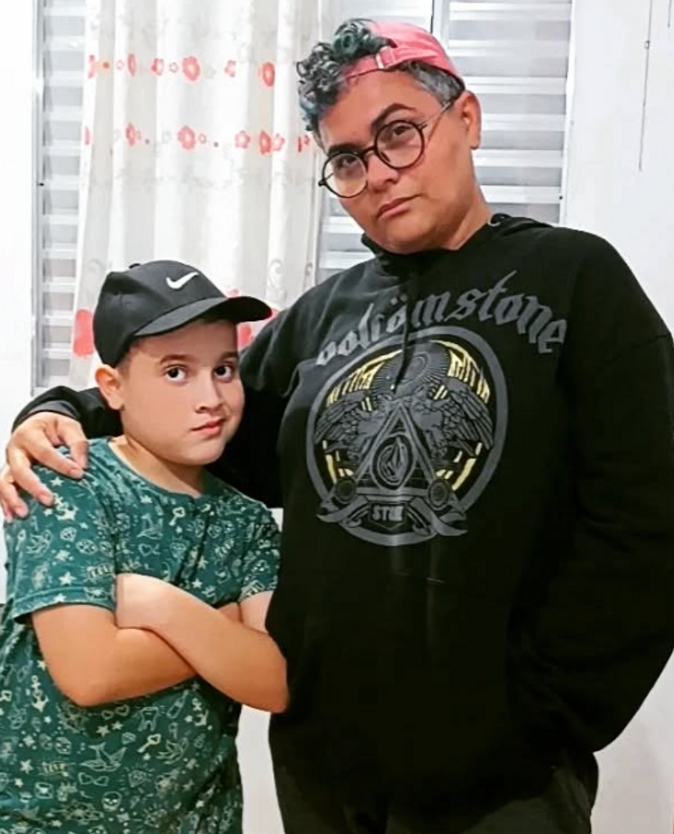 10-year-old Gustavo and 38-year-old Raphael