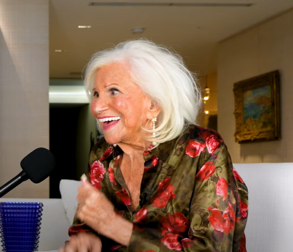 101-year-old Carole smiling