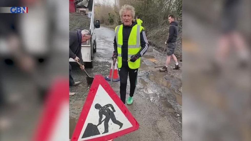 Sir Rod Stewart fills in potholes as ‘no-one else can be bothered’