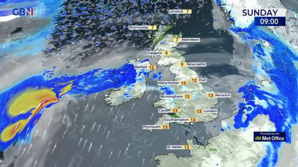 Weather: Unsettled and milder, very strong winds in northwest Sunday night