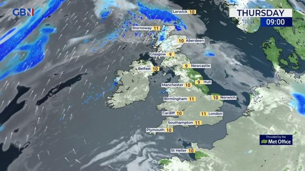 UK weather: Mostly dry and cloudy; some sunshine in a few places