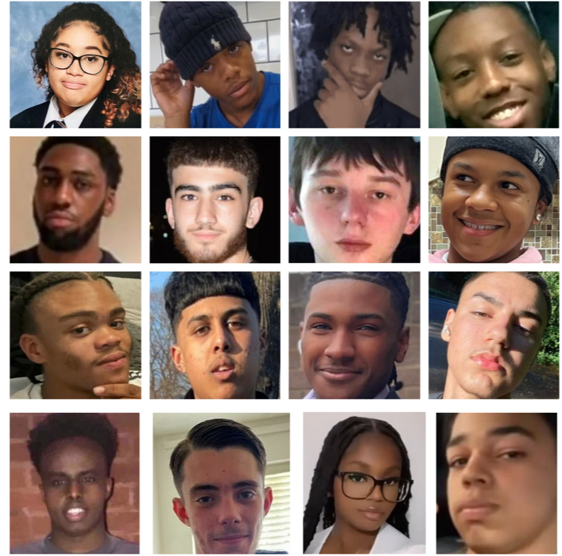 17 murdered London teens