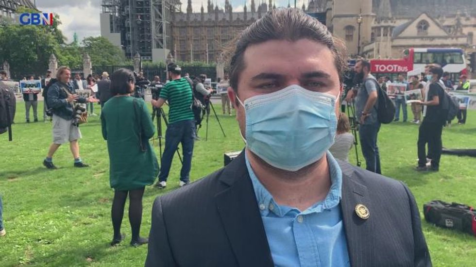 Former translators demand protection for Afghans at Parliament Square protest