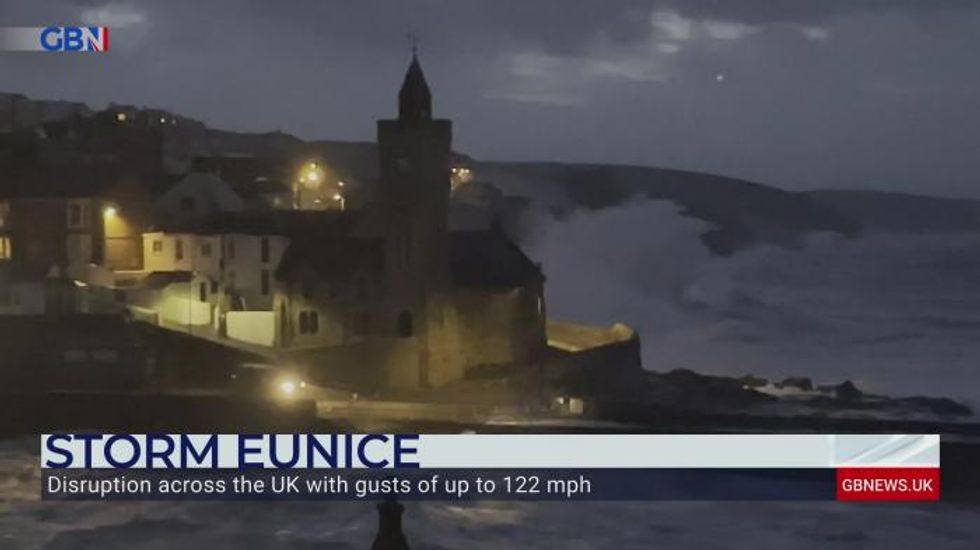 Bond girl 'narrowly avoids' toppled tree as Storm Eunice wreaks havoc