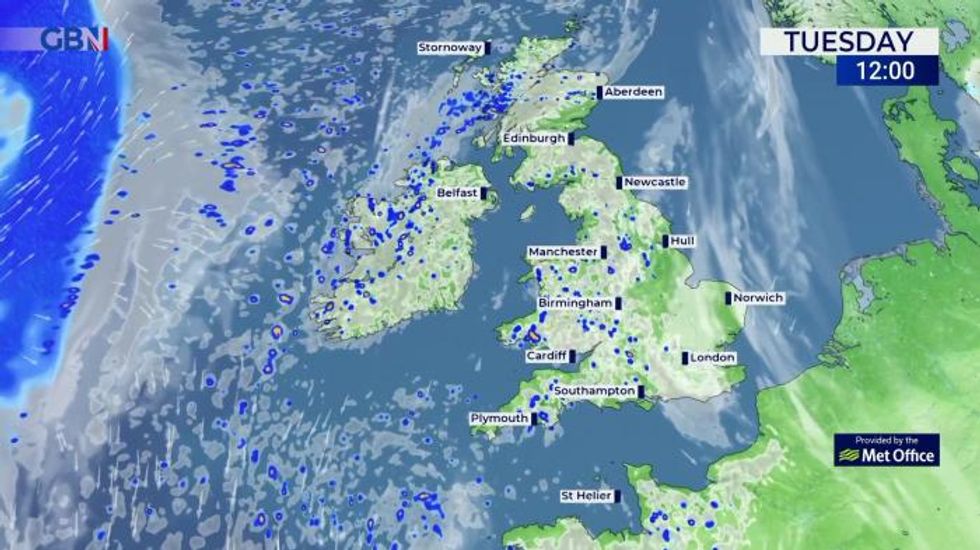 UK weather: Sunny intervals with some scattered showers for most of the Britain