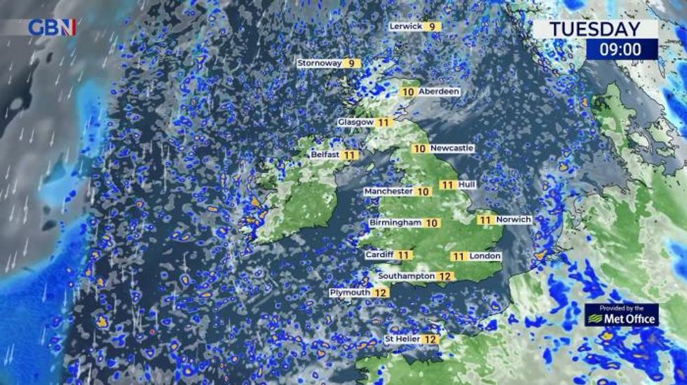 UK Weather: Some sunshine, also showers especially for some coastal counties. Chilly.