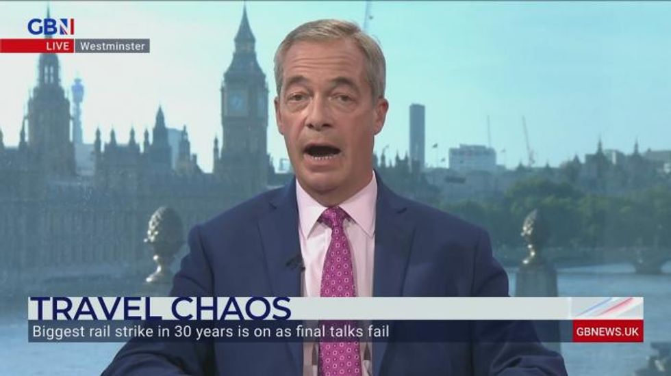 Nigel Farage compares RMT boss Mick Lynch to Arthur Scargill: 'He wants a class war'