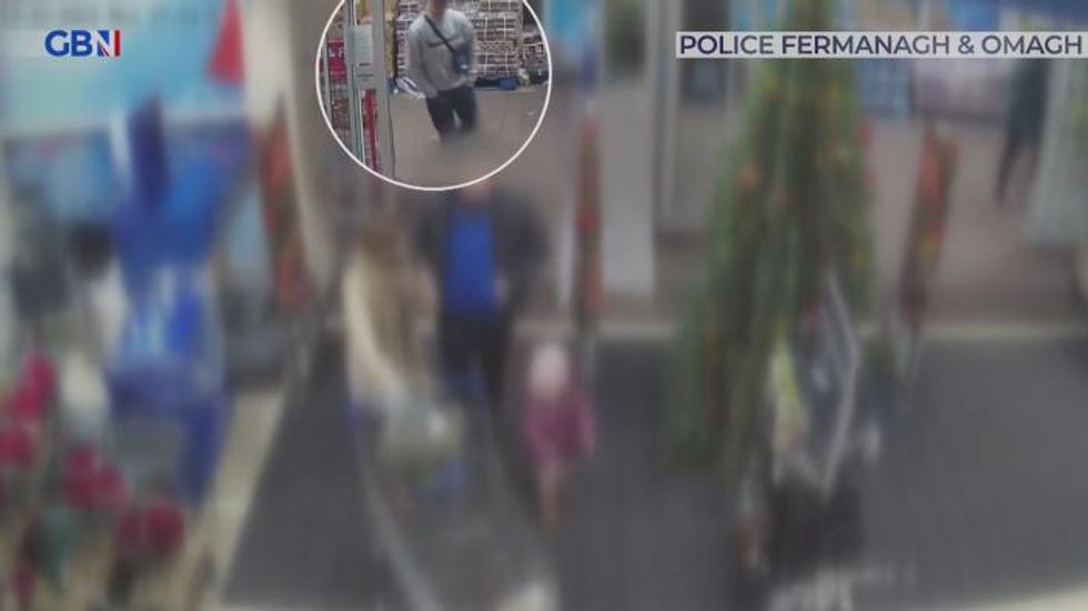 WATCH CCTV footage as man walks into Tesco, picks up a 50 inch TV and leaves without paying