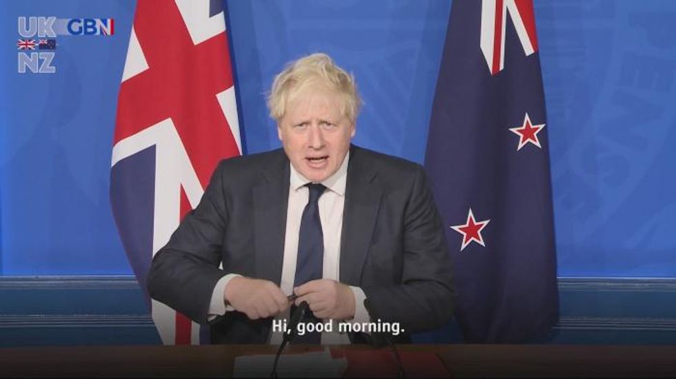 Boris Johnson agrees trade deal with New Zealand
