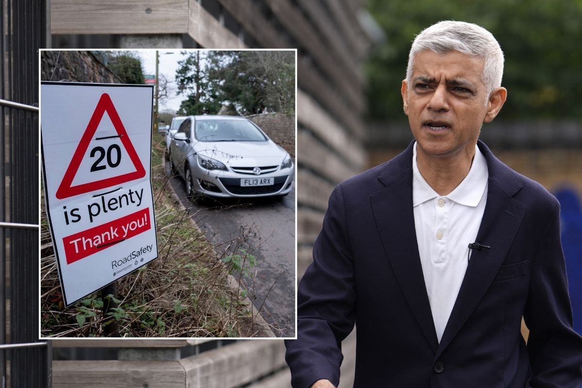 20mph road sign in Wales and