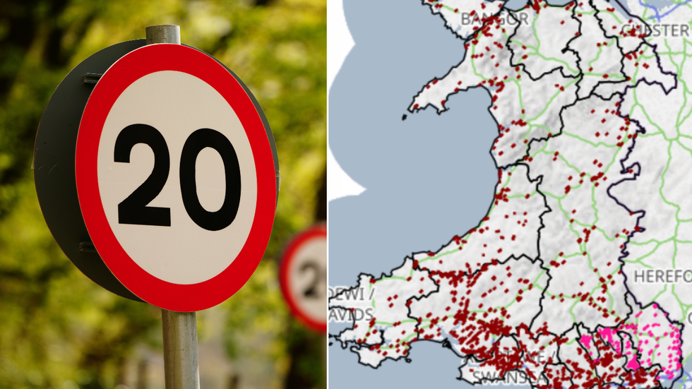 20mph roads in wales