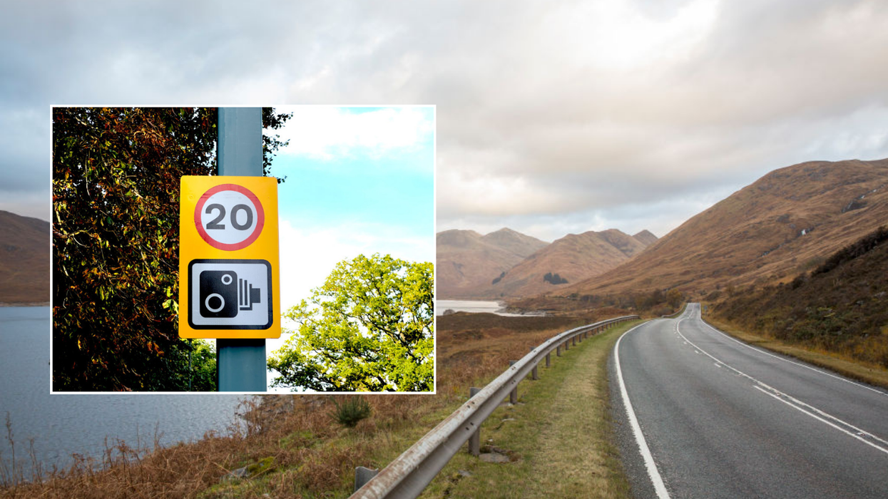 20mph sign and Scottish A-road