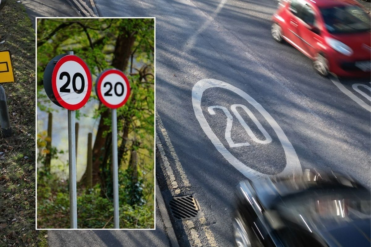 20mph speed limit sign and a 20mph road
