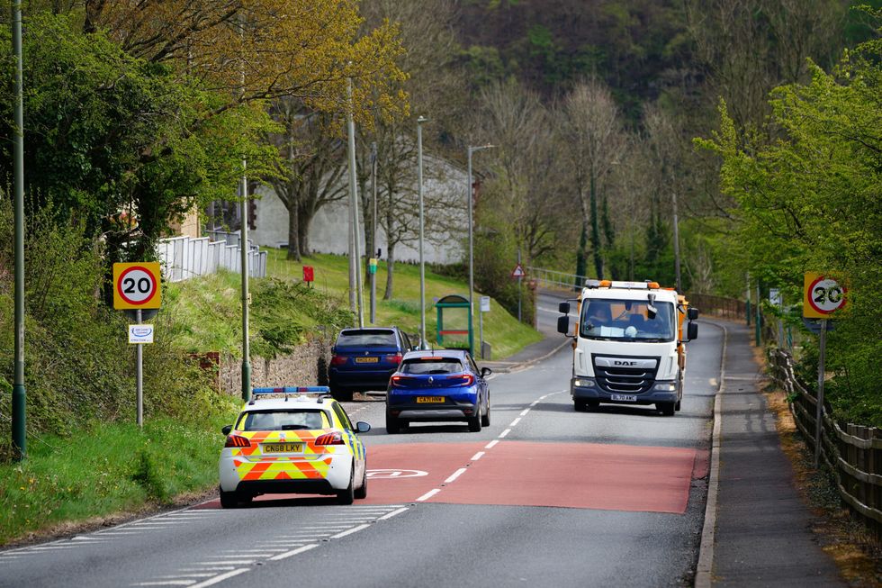 20mph speed limit sign on a Welsh road