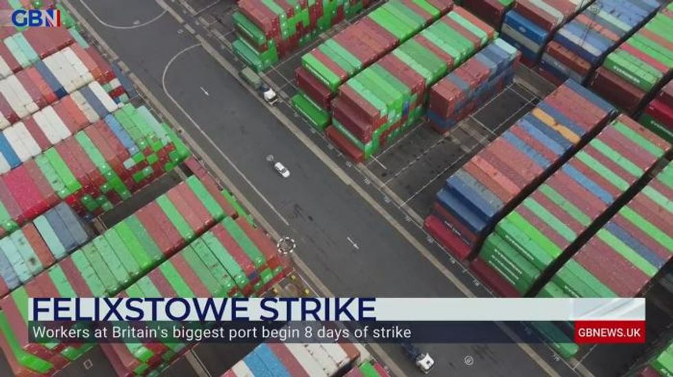 Workers at Felixstowe container port to launch eight-day strike