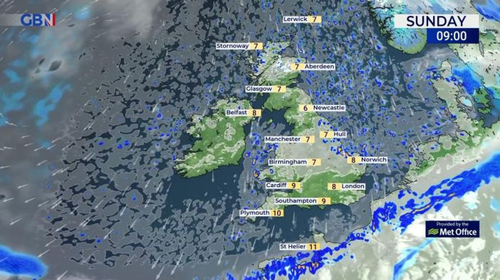 Weather: Dry with sunny spells for many inland areas