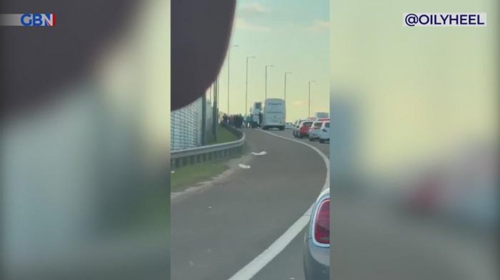 'Bus passengers fighting on motorway’, Police Scotland investigating