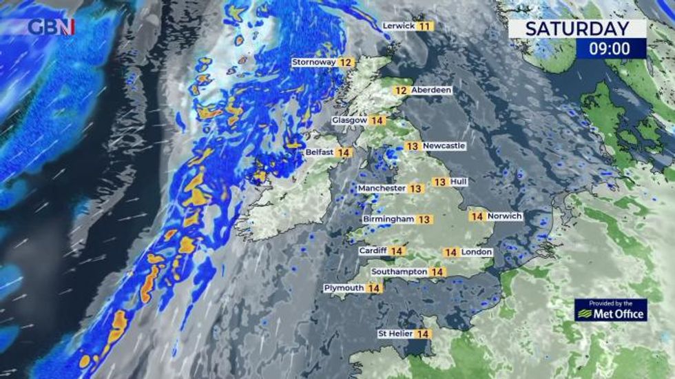 UK weather: Fairly cloudy today with rain developing in the northwest