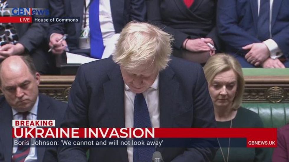 Boris Johnson labels Putin a 'blood-stained aggressor who believes in imperial conquest' over Ukraine attack