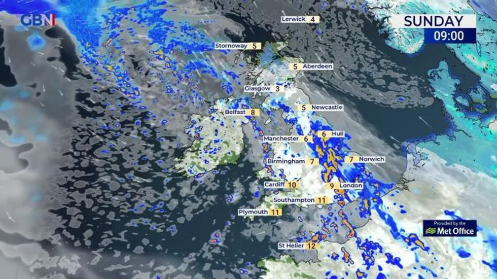 UK weather: North, cold and damp; south, brighter, showery and mild