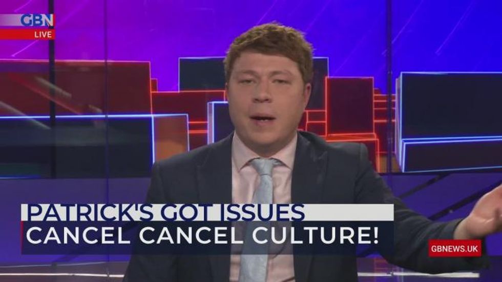 Cancel cancel culture, urges Patrick Christys