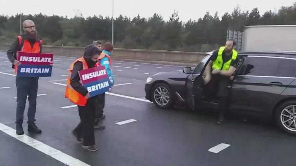 Insulate Britain: Protesters start walking into oncoming traffic in tactics change