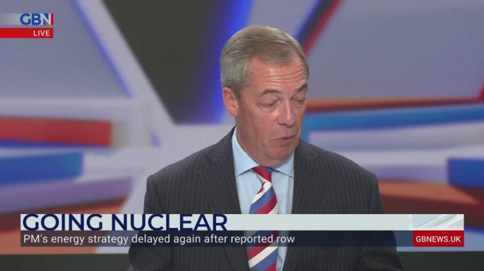 Nigel Farage brands Tories 'woke warriors' after replacing the word female