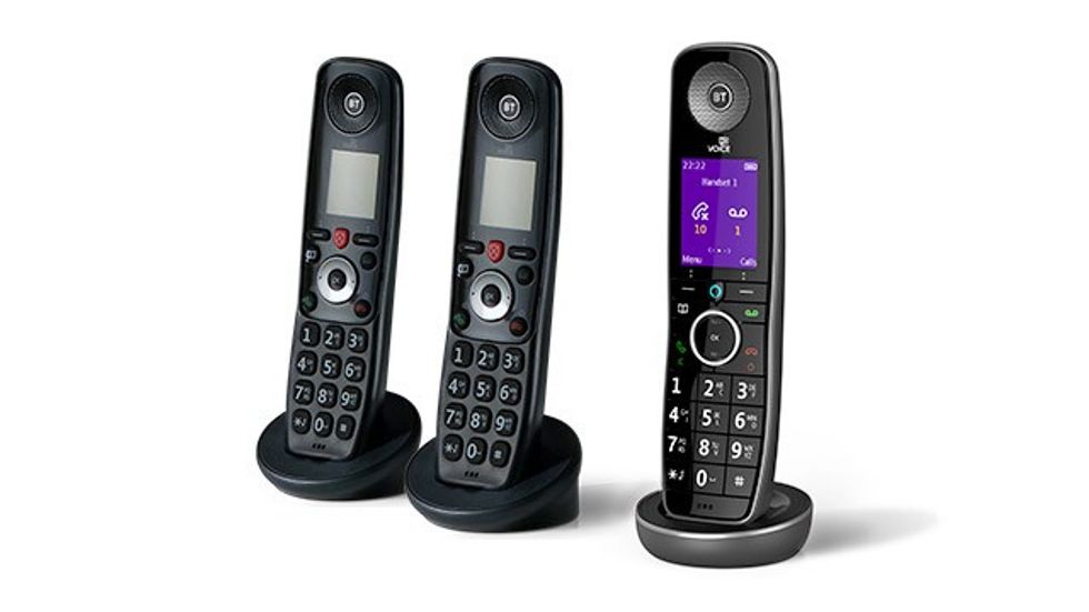 3 wireless BT Digital Voice handsets on a white background
