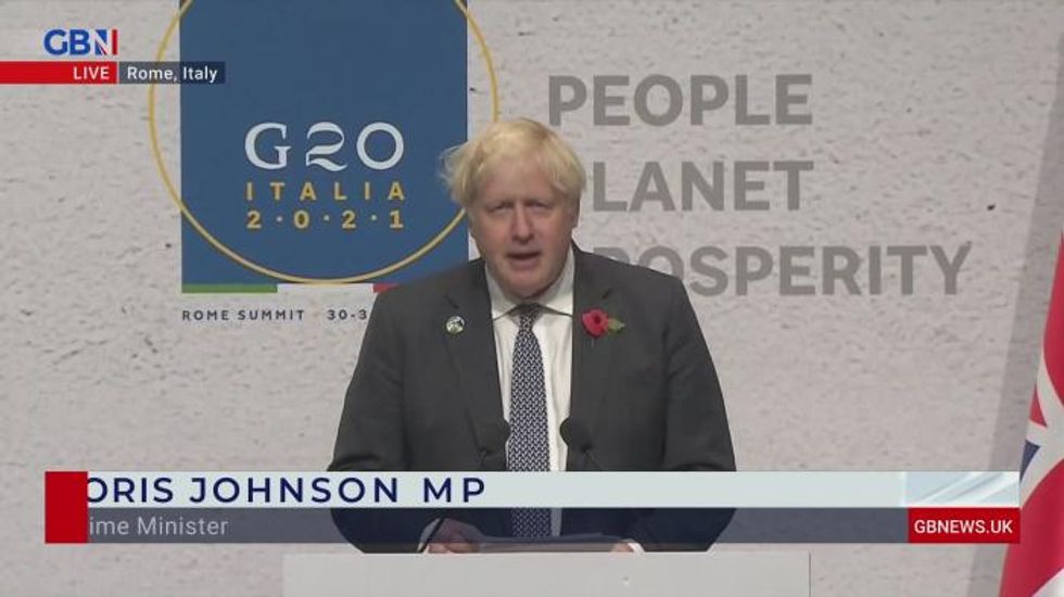 Boris Johnson tells G20 summit: If COP26 fails 'the whole thing fails'