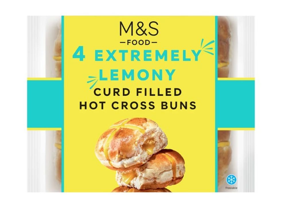 4 Extremely Lemony Curd Filled Hot Cross Buns