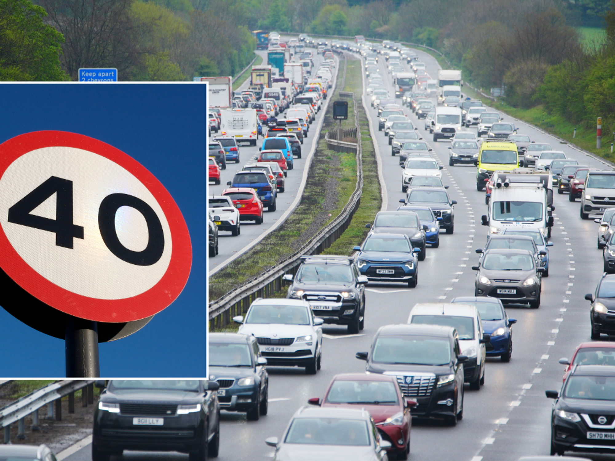 40mph sign and UK roads