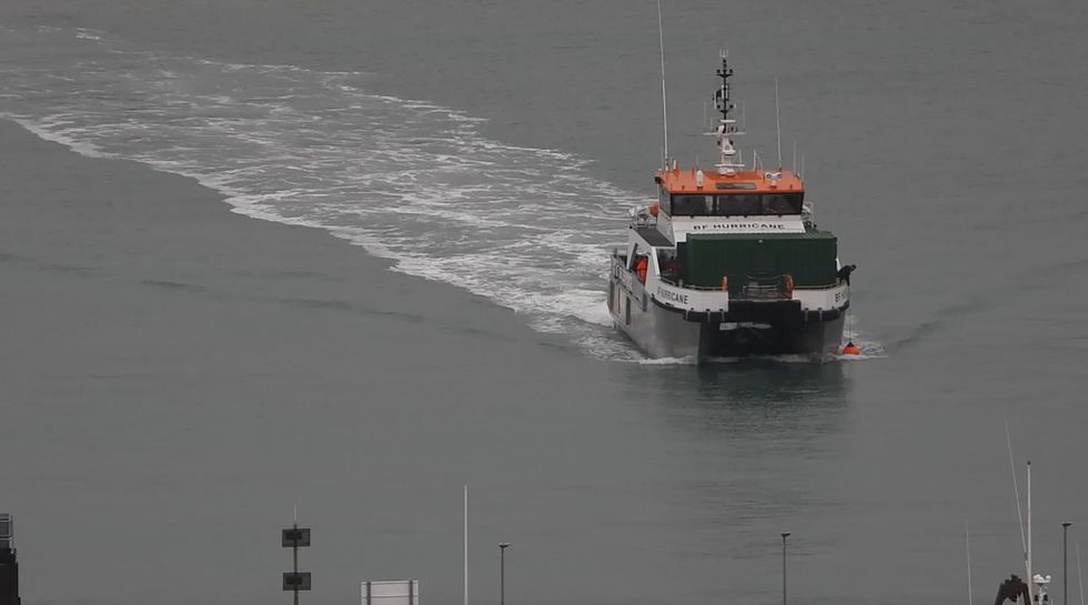 54 people were taken off one of the boats. 29 were rescued from the second inflatable.