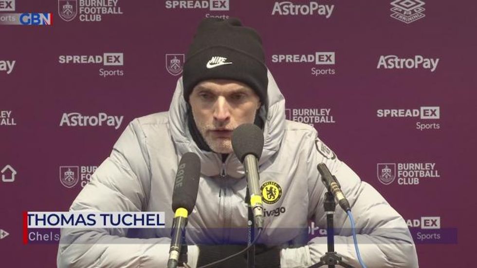 Chelsea fans cheer for Roman Abramovich during minute’s applause for Ukraine