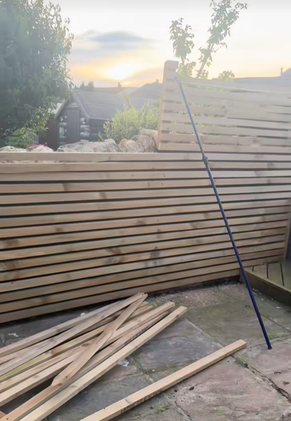 6ft fence down chopped down