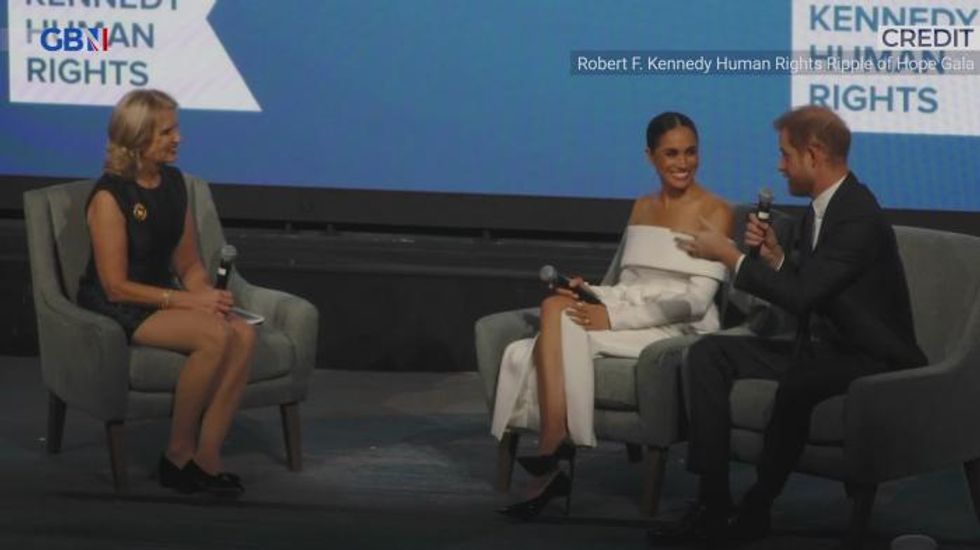 Harry and Meghan receive award for fighting racism and declare: 'We're just beginning' in crusade to fight 'global injustice and restore hope'