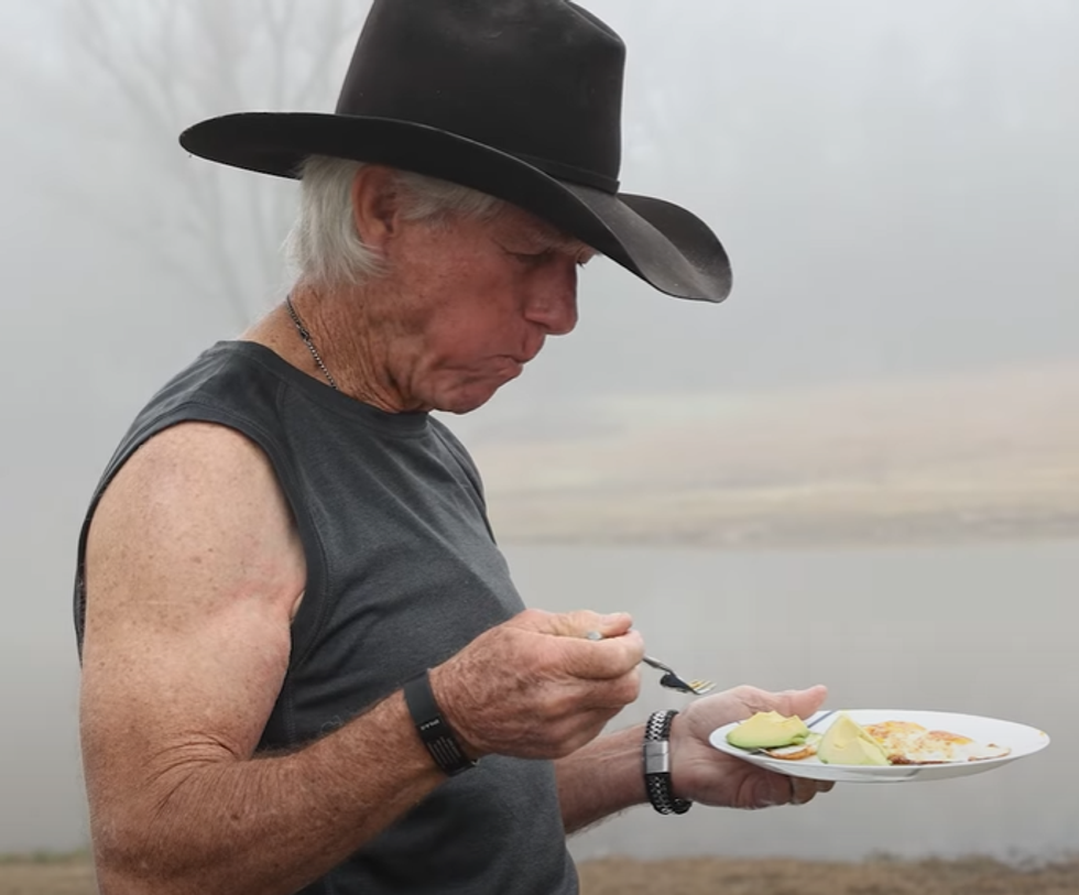 80-year-old Gary eating