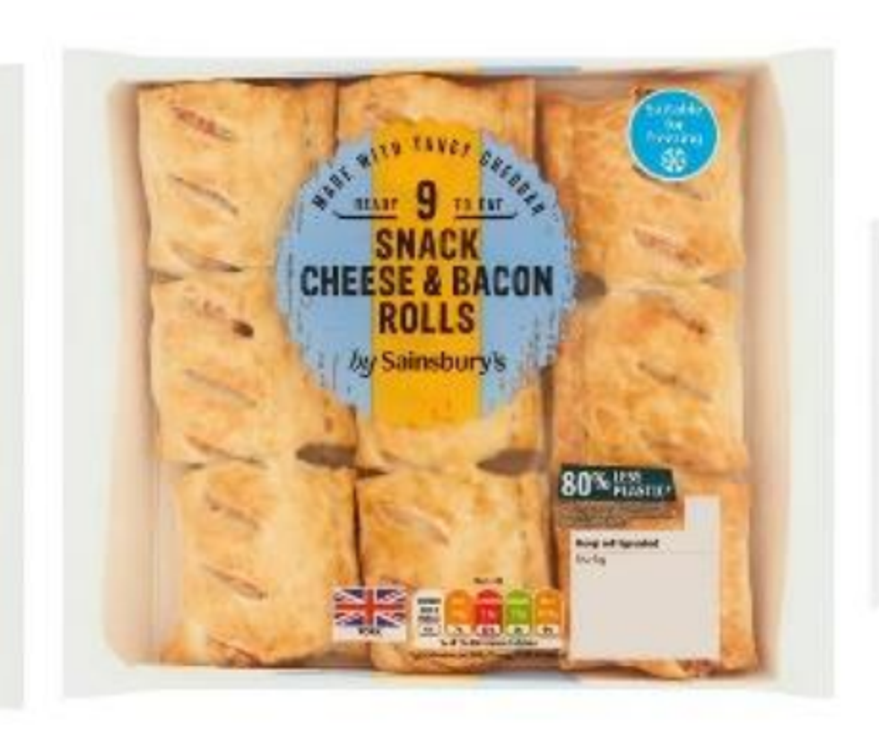 9 Snack Cheese and Bacon Rolls Sainsbury's