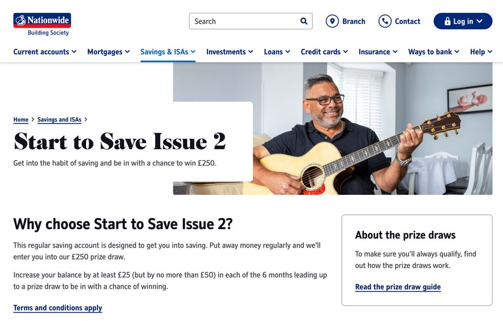 917 customers who use Nationwide\u2019s Start to Save (Issue 2) account took away a combined total of \u00a3229,250.