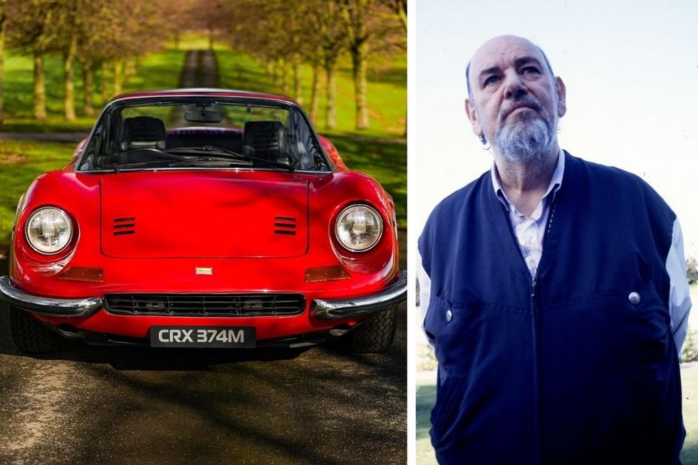 A 1973 Ferrari 246 Dino GTS and Led Zeppelin's manager Peter Grant