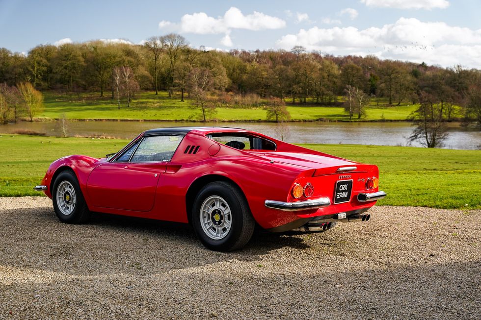A 1973 Ferrari 246 Dino GTS owned by Led Zeppelin's manager Peter Grant