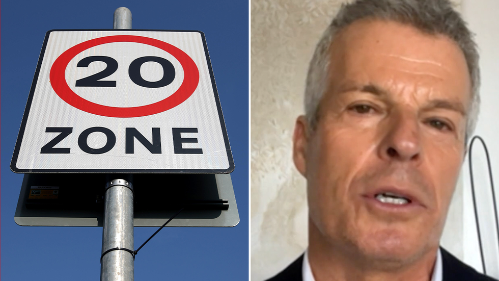 A 20mph sign and Nick Freeman
