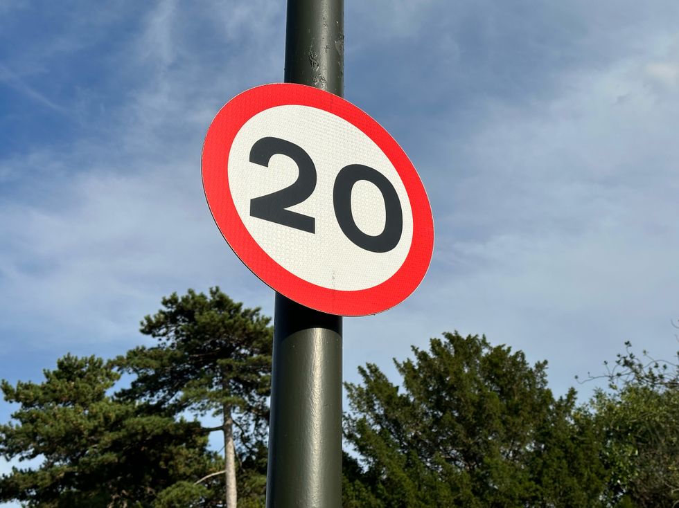 A 20mph sign