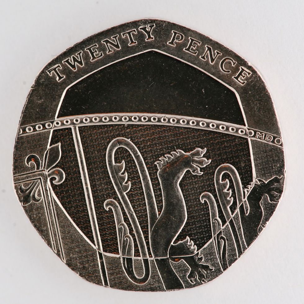 A 20p coin