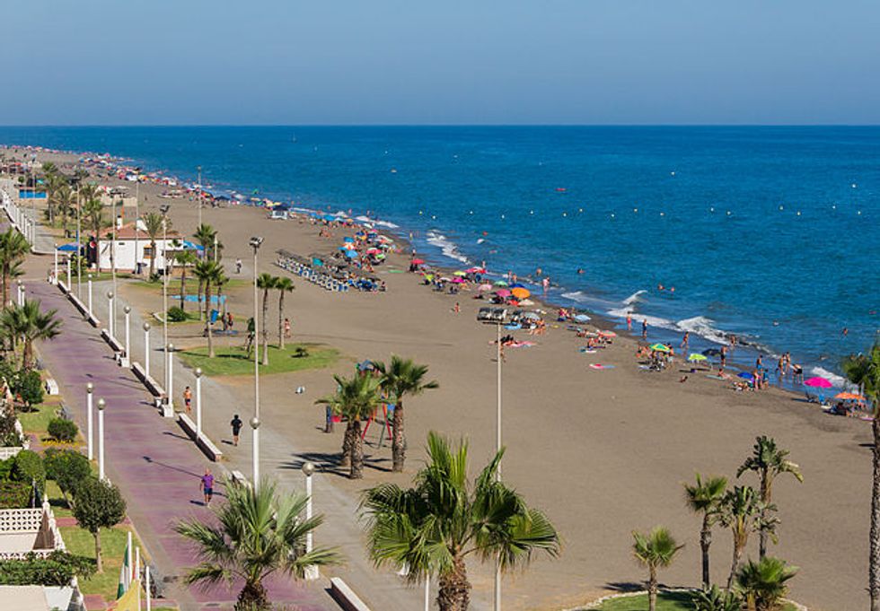 A beach in Andulusia, Spain where face mask rules have now been relaxed