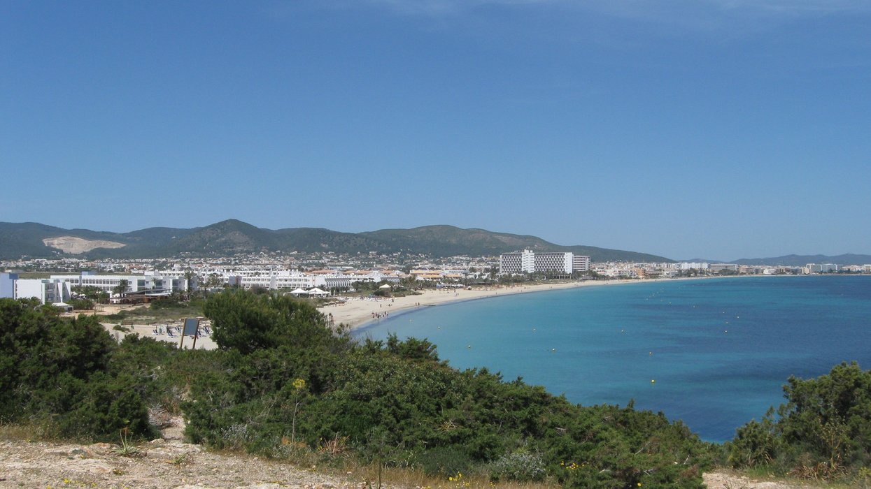 A beach in Ibiza